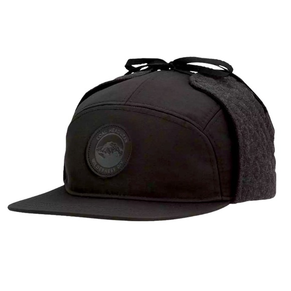 COAL HARDWEAR 5 PANEL EARFLAP TRACKER CAP Wool Blend Black - Picture 1 of 12